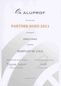 Aluprof Partner Roku 2011